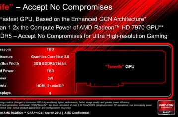 Появились первые сведения о GPU AMD Tenerife