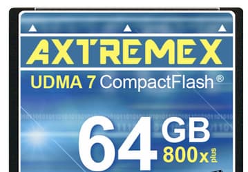 Axtremex Technology выпускает карты CompactFlash с маркировкой 800x и 800x Plus, соответствующие спецификации VPG Profile 1