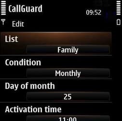 CallGuard 1.2 — управление входящими звонками на Symbian