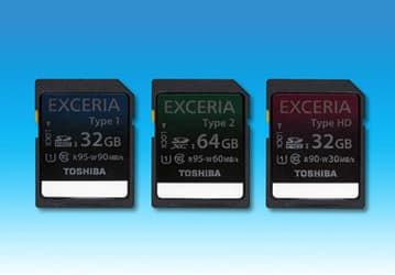 Toshiba называет новые карты памяти EXCERIA самыми быстрыми в своём классе