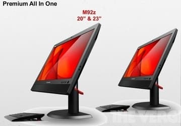 Моноблочный ПК Lenovo ThinkCentre M92z выглядит как монитор