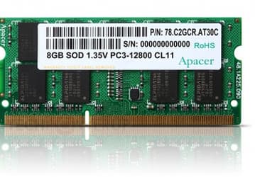 Модули памяти Apacer DDR3-1600 объёмом 8 ГБ предназначены для ноутбуков и встраиваемых систем