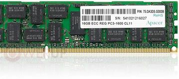 Apacer выпускает модули памяти DDR3-1600 ECC RDIMM объемом 16 ГБ