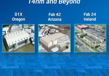 Intel будет осваивать 14-нанометровый техпроцесс на фабриках в США и Ирландии
