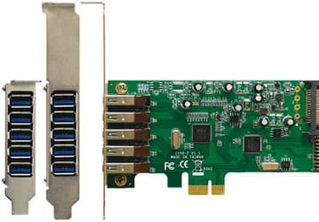 USB3.0F-P7-PCIe — низкопрофильная карта расширения PCI Express с семью портами USB 3.0