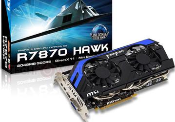 3D-карта MSI R7870 HAWK с панелью GPU Reactor представлена официально