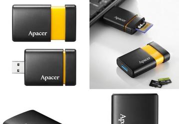 Миниатюрное внешнее устройство для работы с картами памяти Apacer AM230 оснащено интерфейсом USB 3.0 