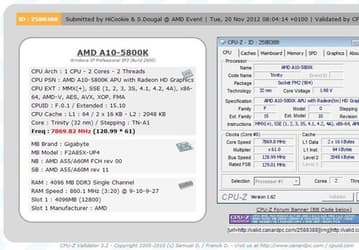 APU AMD A10 5800K удалось разогнать до 7,86 ГГц