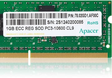 Модули памяти Apacer DDR3-1333 SO-RDIMM предназначены для сетевого оборудования и критически важных приложений
