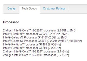 В моноблочном компьютере Dell замечены процессоры Intel Celeron 1610T и Pentium G2020T