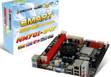 Biostar комплектует системную плату NM70I-847 типоразмера Mini-ITX процессором Celeron