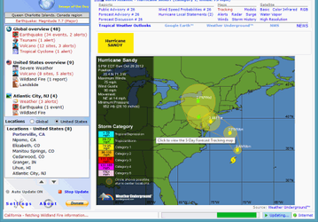 Earth Alerts 2013.2.30 - бесплатная программа для просмотра информации о ЧС в режиме реального времени