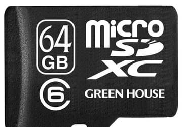 Карта памяти Green House GH-SDMRXC64G6 формата microSDXC объемом 64 ГБ развивает скорость 40 МБ/с