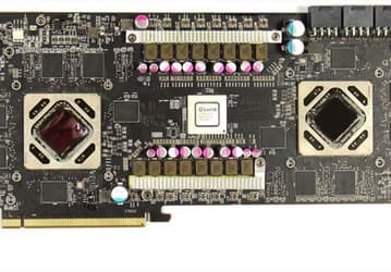 Графические процессоры 3D-карты HIS Radeon HD 7970 X2 работают на частоте 1050 МГц