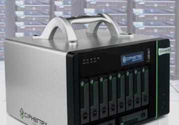 Объем портативного NAS-сервера в защищенном исполнение Ciphertex CX-10K-NAS равен 40 ТБ