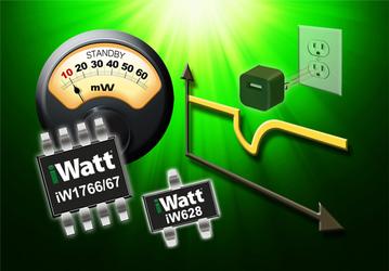 Микросхемы iWatt PrimAccurate iW1766, iW1767 и iW628 предназначены для адаптеров питания с малым энергопотреблением в режиме ожидания