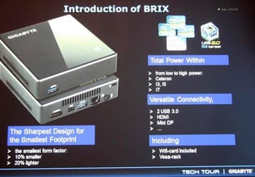 Gigabyte готовит свою версию миниатюрного ПК под названием Brix