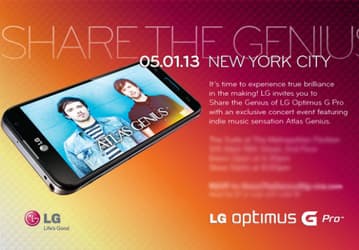 Презентация смартфона LG Optimus G Pro состоится 1 мая в Нью-Йорке
