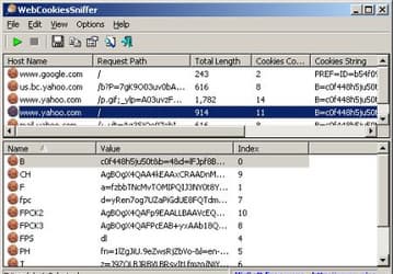 WebCookiesSniffer v.1.17 - утилита, отображающая все cookie, пересылаемые между сервером и веб-браузером