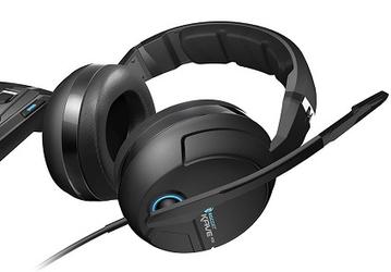 Игровая гарнитура Roccat Kave XTD 5.1 Digital включает в себя полноразмерные наушники и настольный пульт управления со встроенной звуковой картой (5.1)