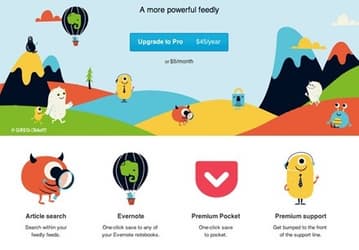 Feedly предлагает платные опции за $5 в месяц