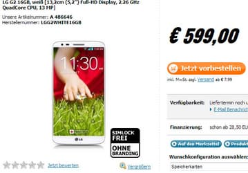 Названа цена смартфона LG G2 в Европе