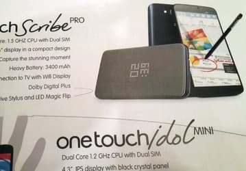 Alcatel готовит огромный смартфон One Touch Scribe Pro с шестидюймовым экраном