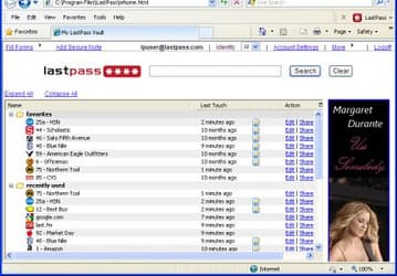lastpass v.3.0.0 - бесплатный диспетчер паролей