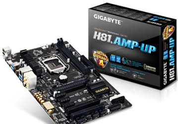 Системная плата Gigabyte GA-H81.AMP-UP оснащена сменным операционным усилителем и позолоченным разъемом USB