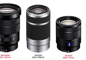 Sony готовит к выпуску объективы 16-70mm F4 ZA OSS Vario-Tessar T * E и 18-105mm F4 G OSS E PZ с байонетом E-mount 