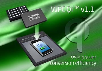 Микросхема приемника беспроводного питания Toshiba TC7761WBG соответствует стандарту Qi и имеет низкое тепловыделение