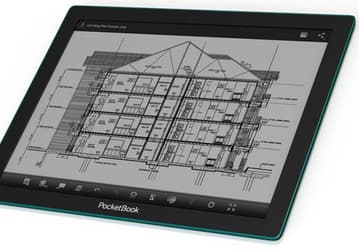 Устройство для чтения чертежей PocketBook CAD Reader получило электрофоретический экран E Ink Fina размером 13,3 дюйма