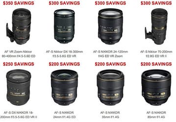 На 18 моделей объективов Nikon в США введены скидки в размере до $350