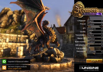 Heaven Benchmark v.4.0 - программа для тестирования графической подсистемы ПК в экстремальных условиях