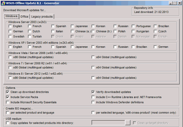 WSUS Offline Update v.8.7 - бесплатная утилита, позволяющая обновлять ОС Windows без доступа к Интернет