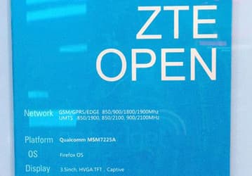 Появились спецификации смартфона ZTE Open под управлением ОС Firefox Mobile