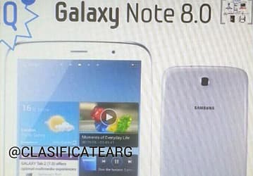 Появилось изображение планшета Samsung Galaxy 8.0