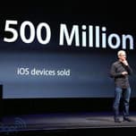Apple уже продала полмиллиарда устройств с iOS, но после квартального отчета акции упали более чем на 10%