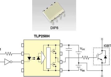 Оптрон Toshiba TLP250H может непосредственно управлять мощным транзистором