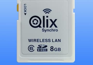 Карточка памяти Qlix QlixSynchro формата SDHC совмещена с адаптером Wi-Fi