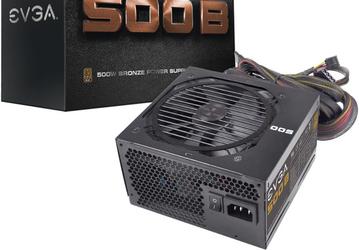Блок питания Evga 500B имеет сертификат 80 Plus Bronze