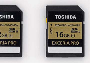Карты памяти SD Toshiba Exceria Pro развивают скорость записи до 240 МБ/с