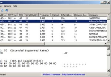 WifiInfoView v.1.30 - бесплатная утилита для просмотра информации о WiFi-сетях
