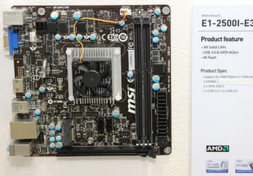 MSI готовит к выпуску системную плату E1-2500I-E33 со встроенным APU AMD E1-2500 (Kabini)