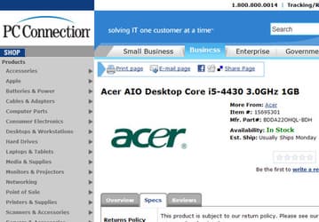 В моноблочном компьютере Acer с ОС Android процессора Intel Core четвертого поколения не будет
