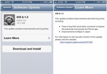 Доступно обновление iOS 6.1.3 — джейлбрейк не работает