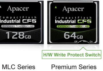 Скорость чтения карт памяти Apacer Industrial CF6 достигает 115 МБ/с
