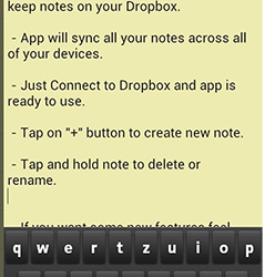 Notz  2.0.4 —  текстовые заметки на Android с синхронизацией с Dropbox