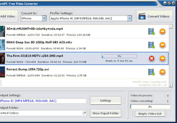 ChrisPC Free Video Converter v.2.1.0 - бесплатная программа для конвертирования видео в различные форматы