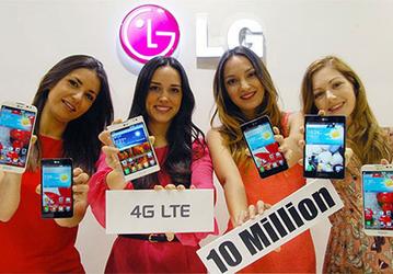 Мировые продажи смартфонов LG с поддержкой LTE превысили 10 млн. штук
